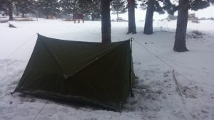 Backpacking Tent in the Rockies