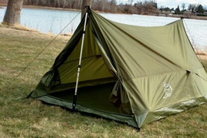 Trekking pole backpacking tent