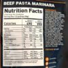 backpacking meal nutrition information