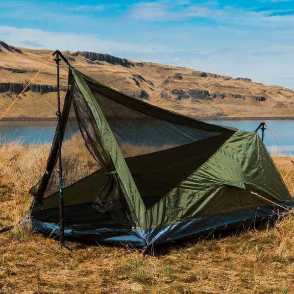 Trekker Tent 1V, 1-Person Trekking Pole Tent, 2-Layer Backpacking Tent ...
