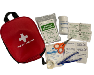 red first aid kit