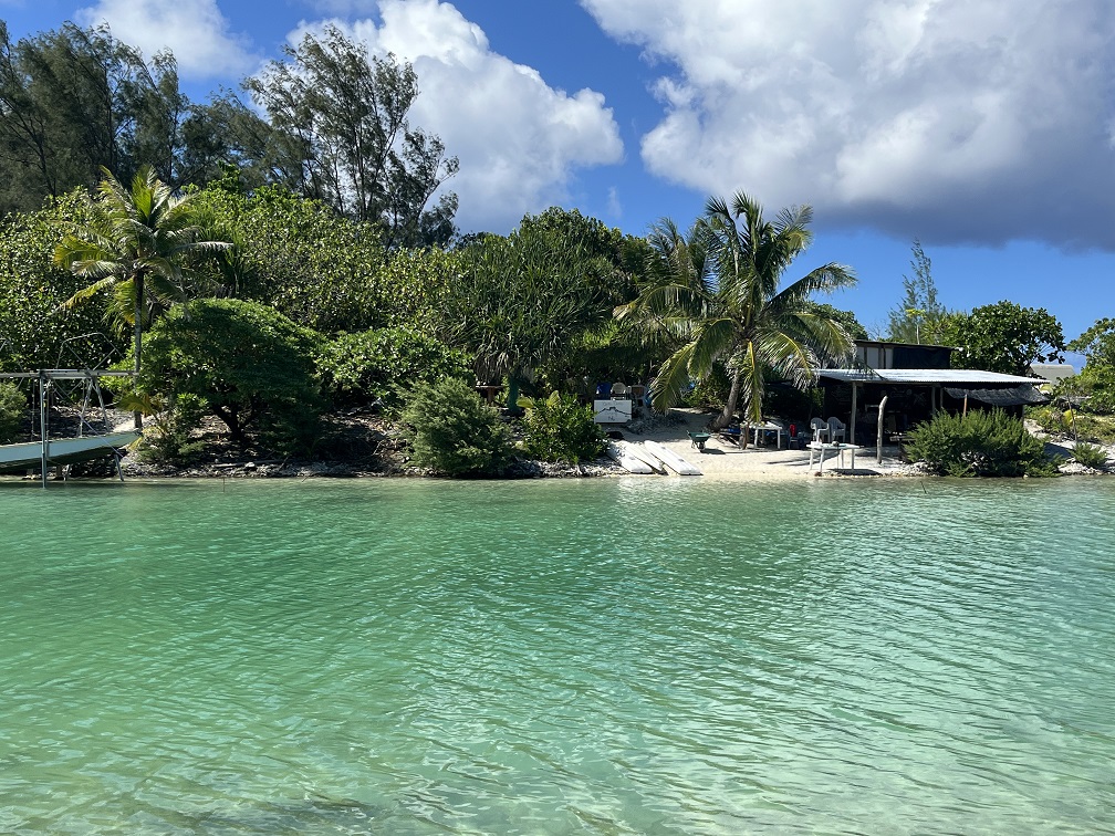 Bora Bora camping on a motu