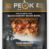 peak refuel backcountry bison bowl dehydrated meal