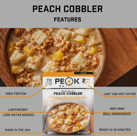 peak refuel peach cobbler