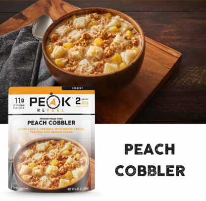 peak refuel peach cobbler dehydrated meal