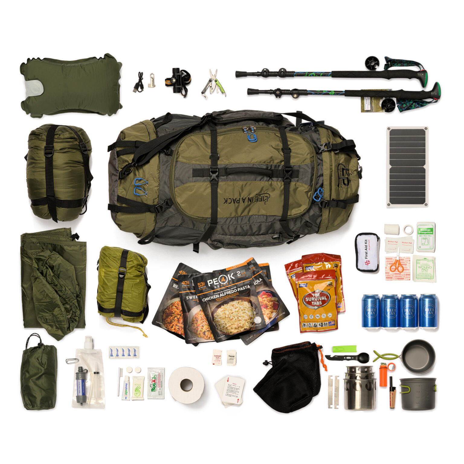 Trail Day Hike Survival Kit LifePack, The Ultimate 7-Day Survival